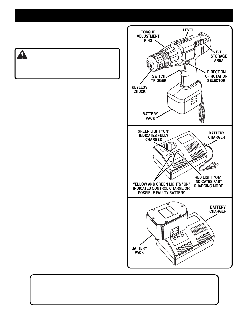 Operation, Warning | Ryobi HP1441 User Manual | Page 7 / 14