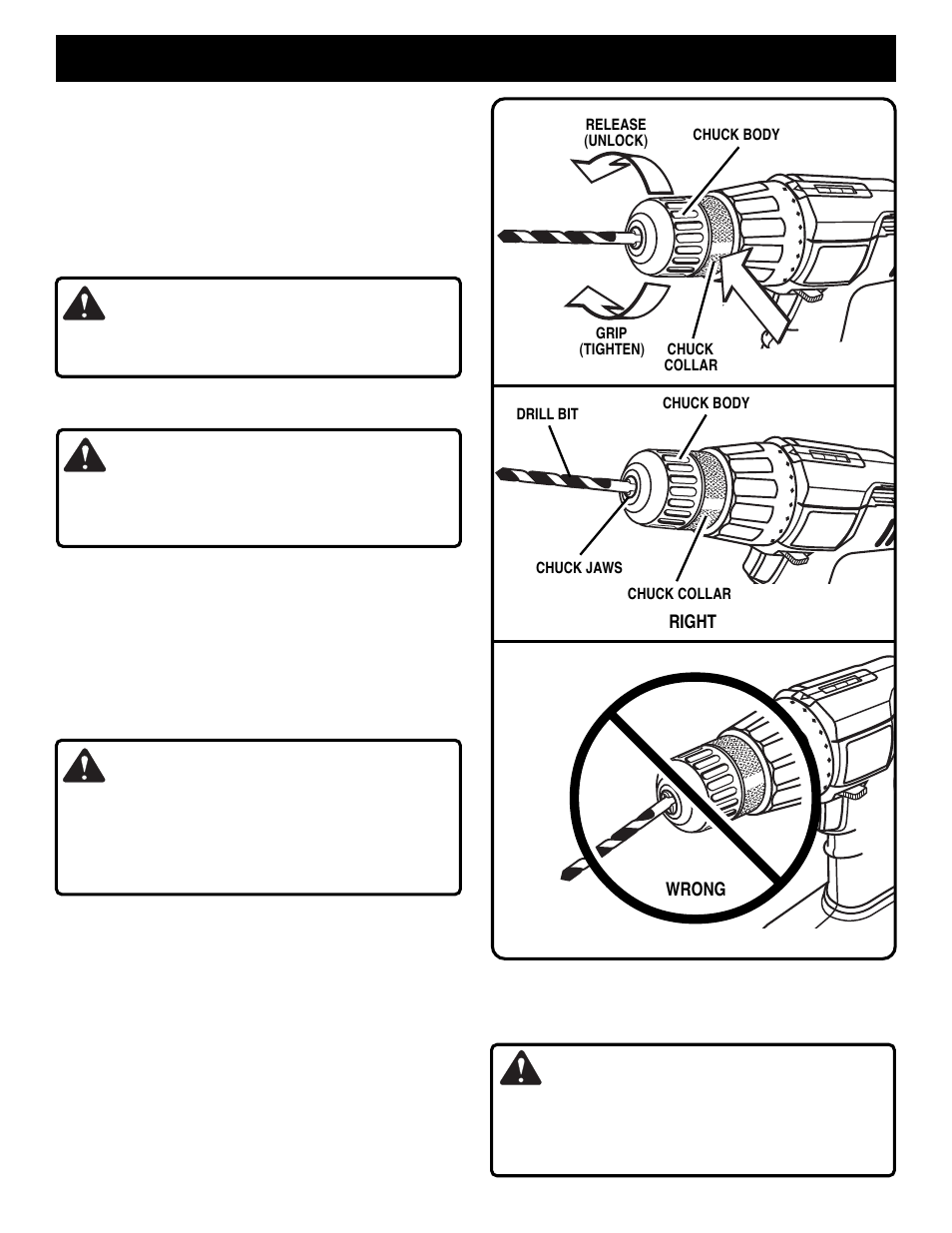 Operation, Warning, Caution | Ryobi HP1441 User Manual | Page 9 / 14