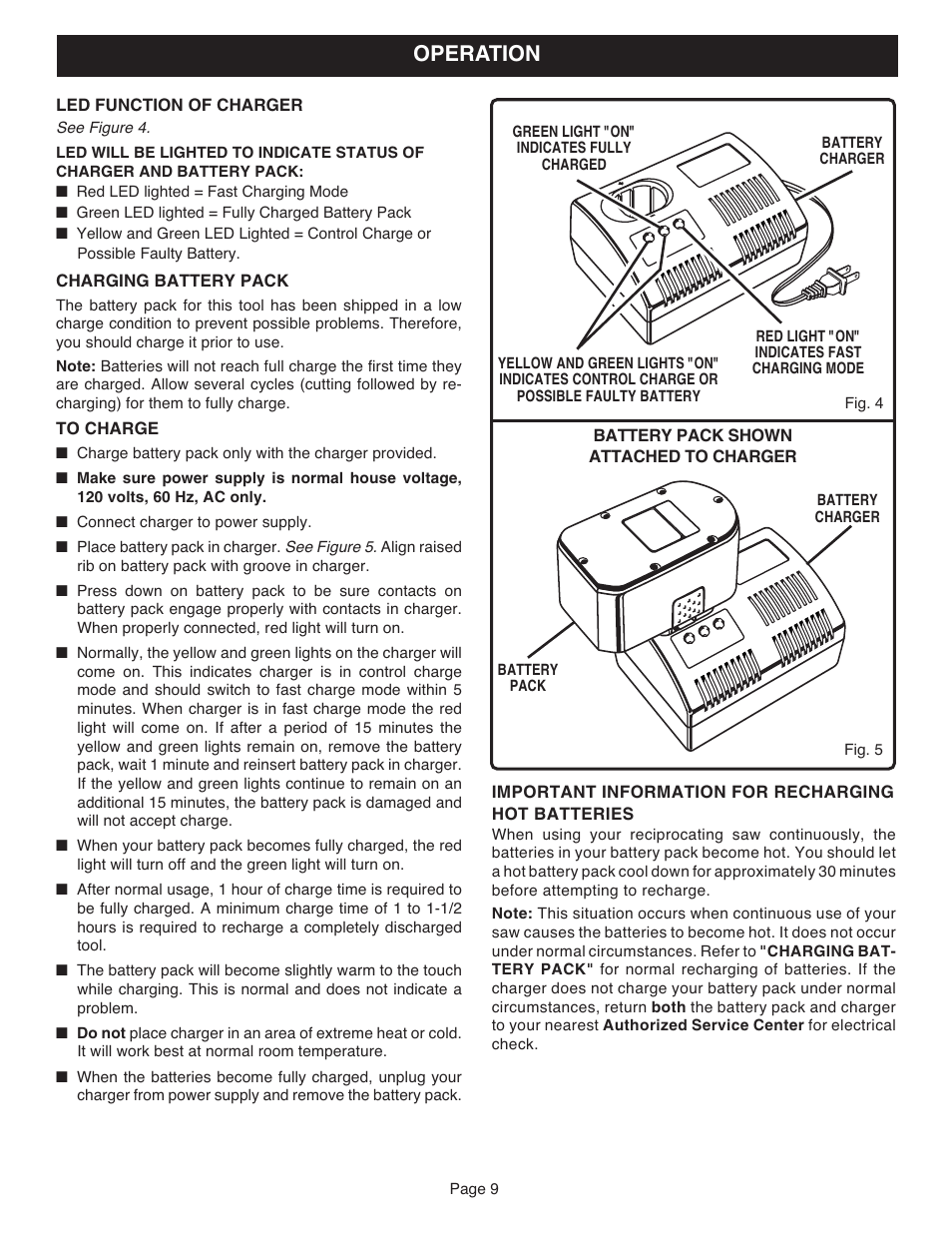 Operation | Ryobi RJC181 User Manual | Page 9 / 12