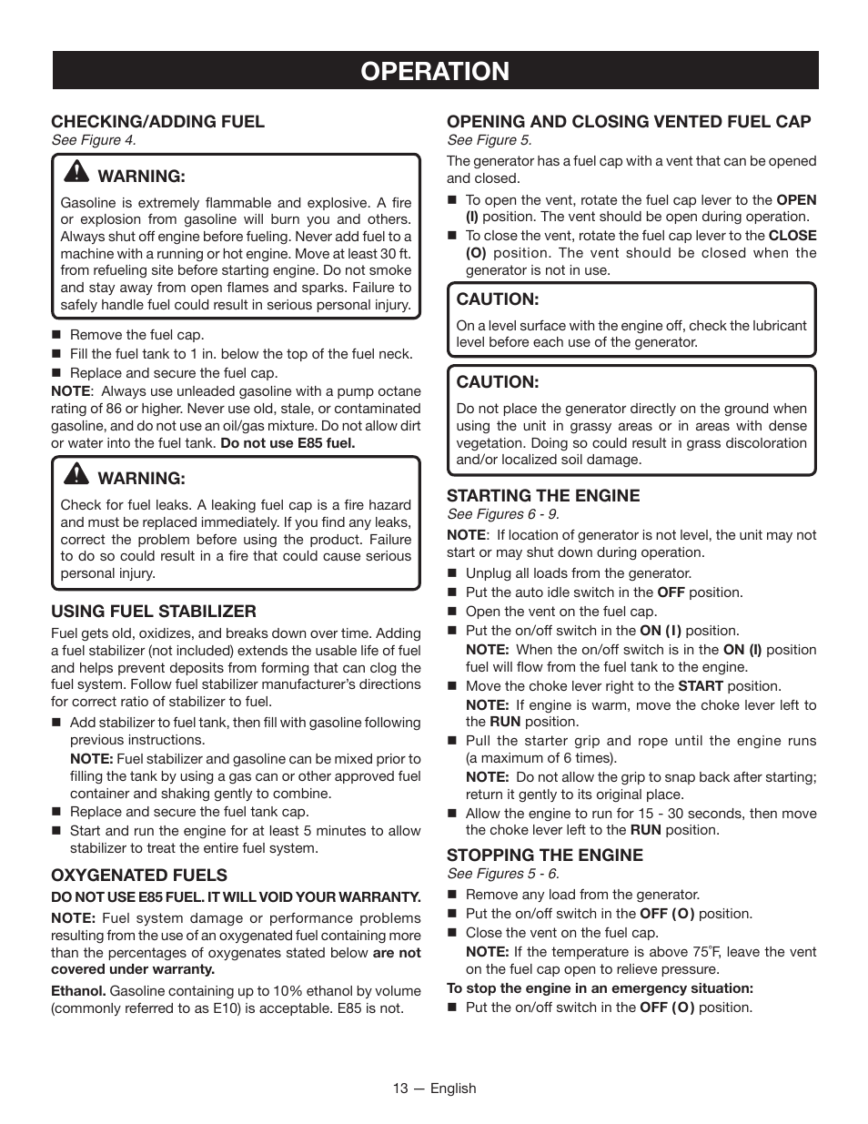 Operation | Ryobi RYI2000T User Manual | Page 17 / 64