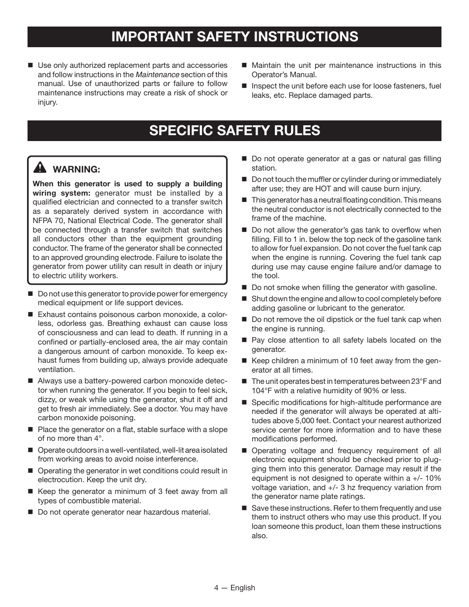 Ryobi RYI2000T User Manual | Page 8 / 64