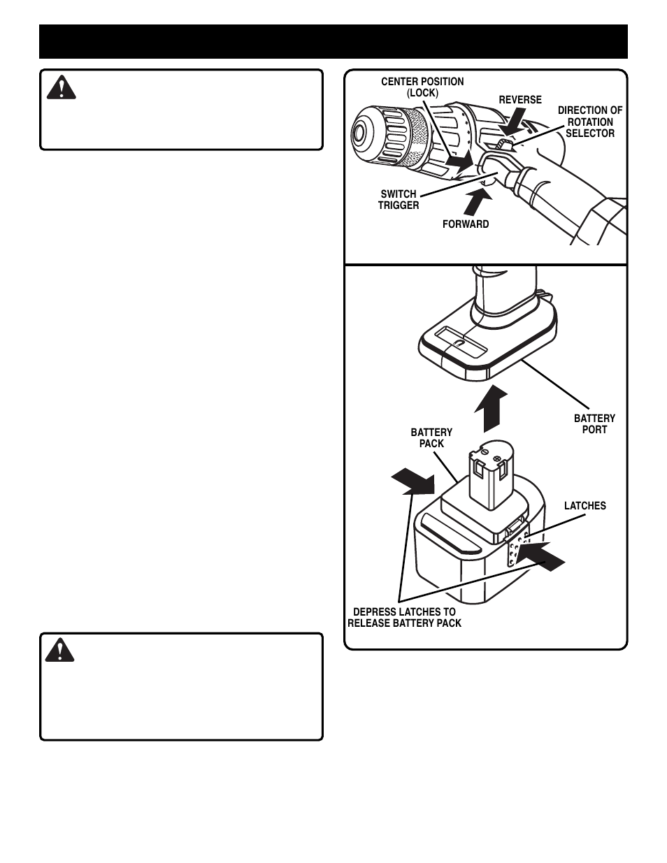 Operation, Warning, Caution | Ryobi HP1441M User Manual | Page 8 / 14