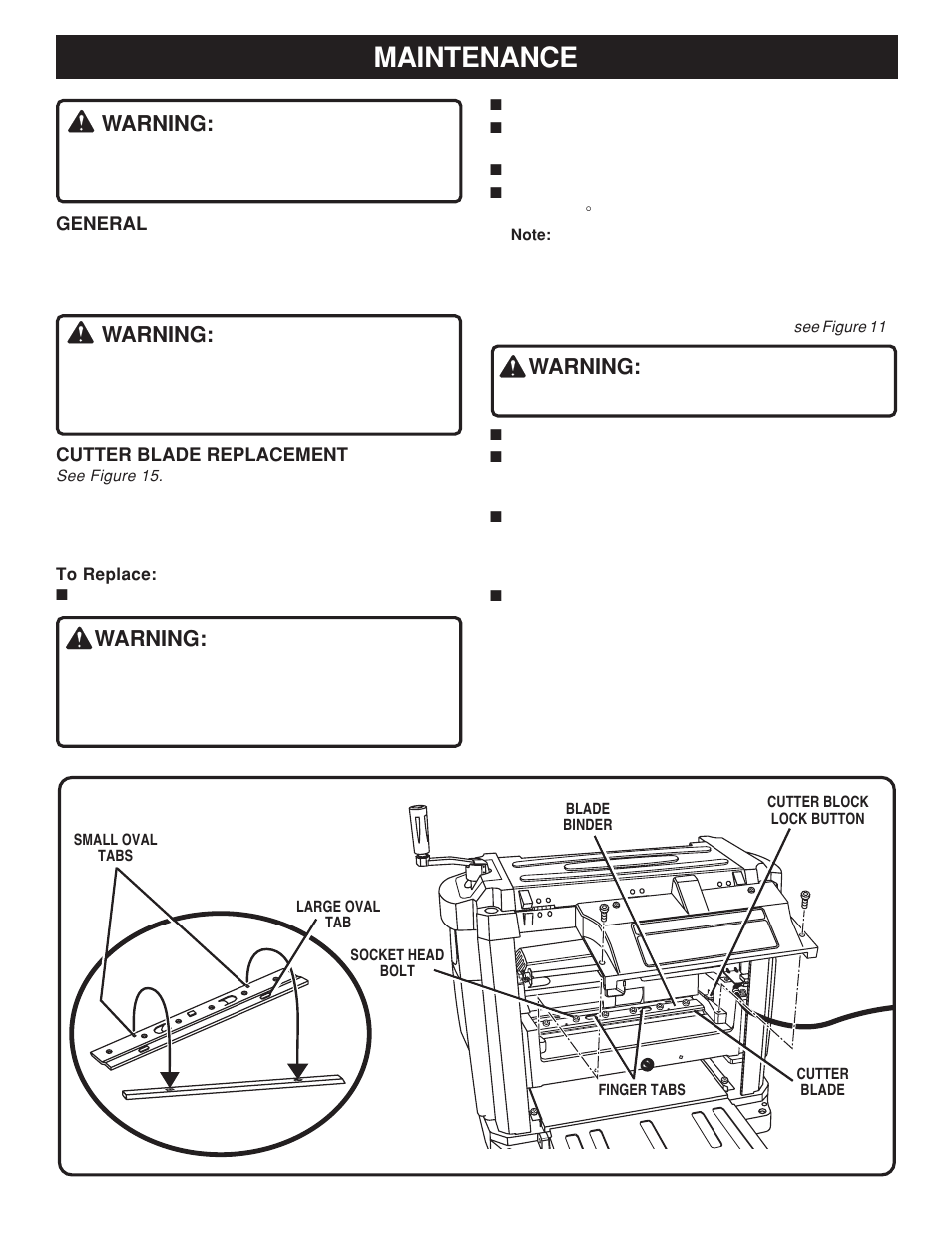 Maintenance, Warning | Ryobi AP1300 User Manual | Page 15 / 18