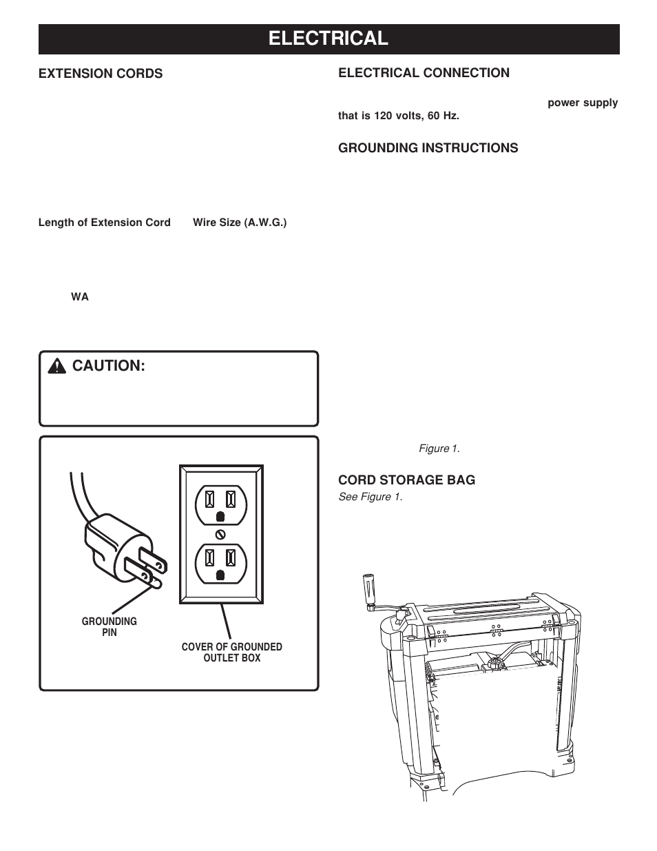 Electrical, Caution | Ryobi AP1300 User Manual | Page 6 / 18