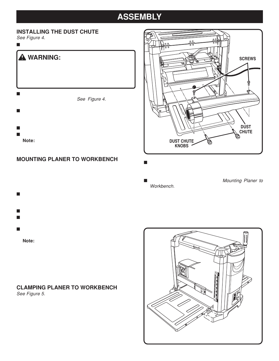 Assembly, Warning | Ryobi AP1300 User Manual | Page 9 / 18