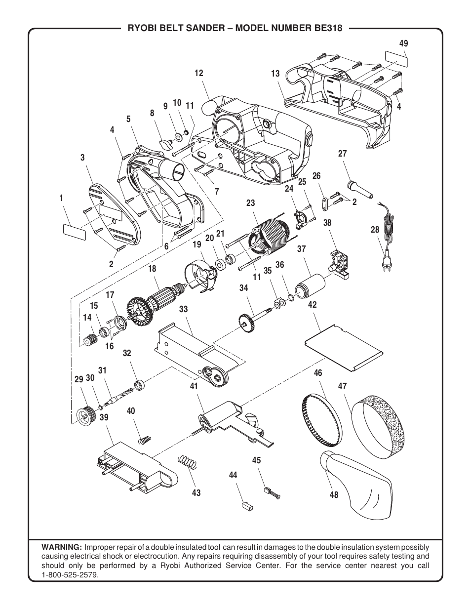 Ryobi BE318 User Manual | 3 pages