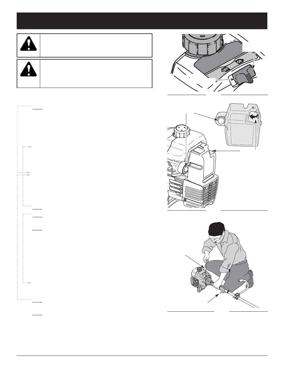Instructions de démarrage et arrêt | Ryobi 767rj User Manual | Page 32 / 72