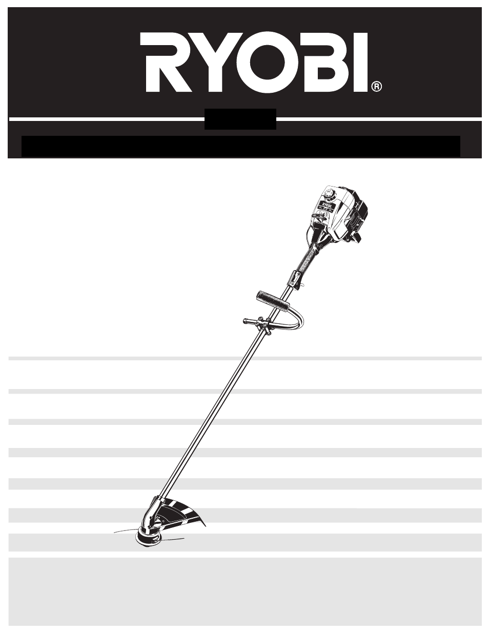 Manual del operador, 767rj, Recortador de 2 ciclos a gasolina | Ryobi 767rj User Manual | Page 47 / 72