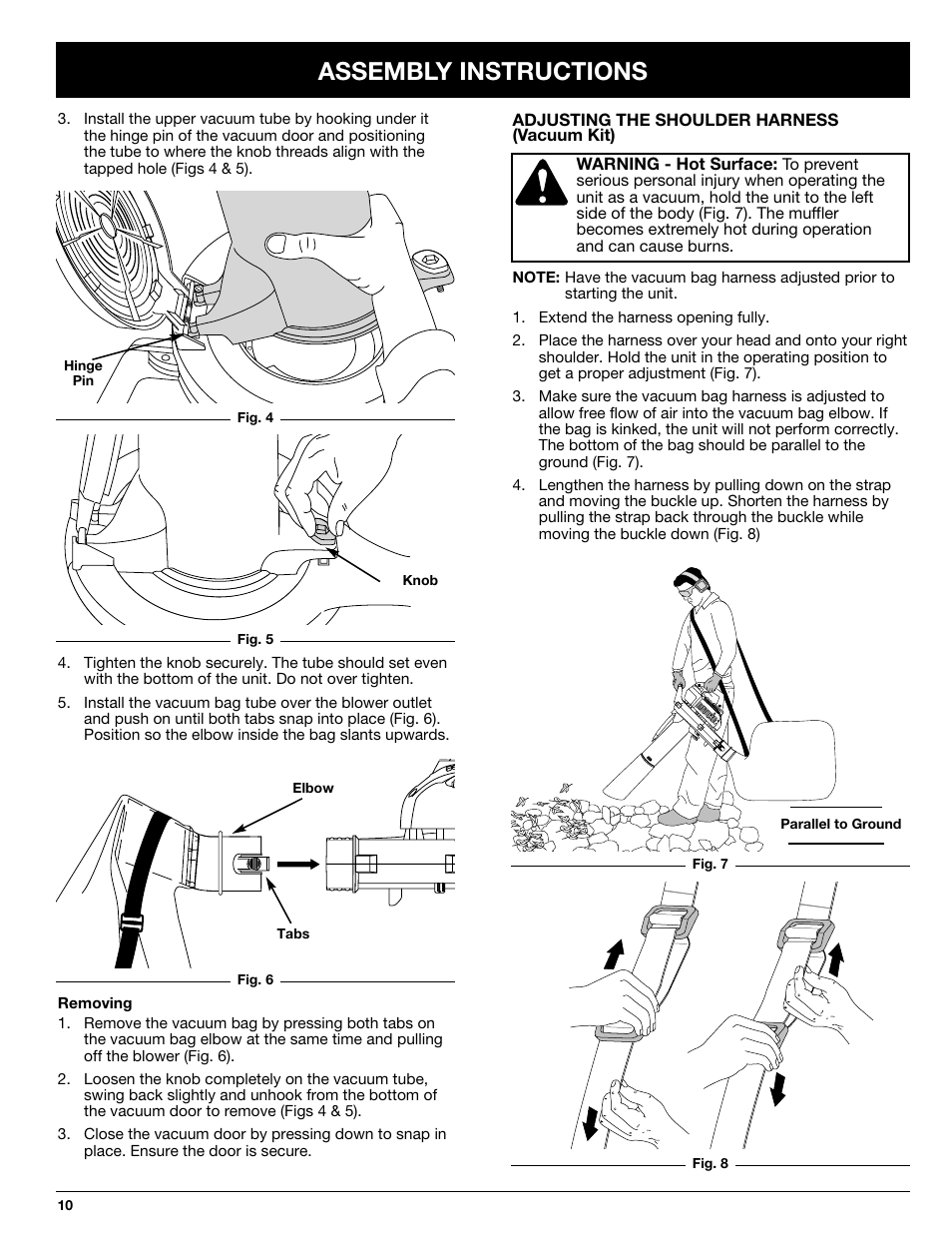Assembly instructions | Ryobi 330B User Manual | Page 10 / 22