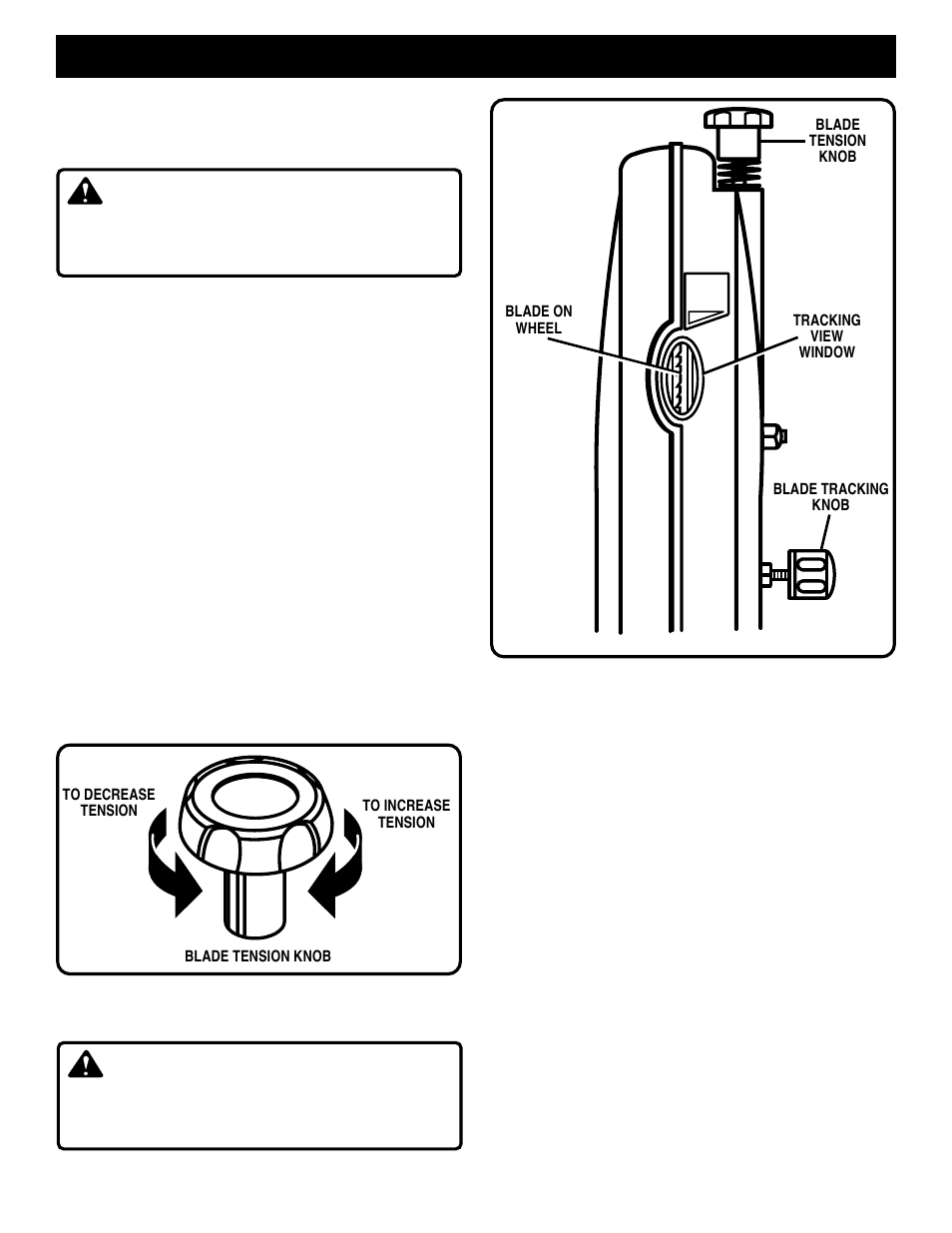 Adjustments, Warning | Ryobi BS901 User Manual | Page 13 / 22