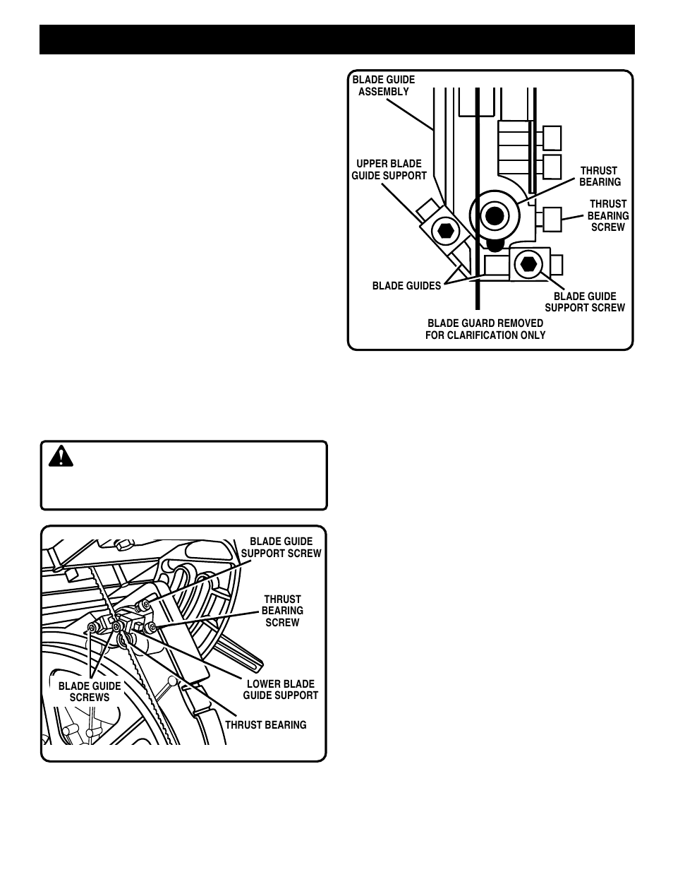 Adjustments, Warning | Ryobi BS901 User Manual | Page 15 / 22