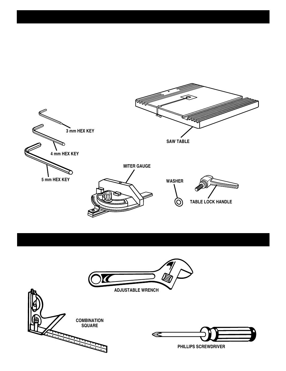 Loose parts list, Tools needed | Ryobi BS901 User Manual | Page 8 / 22