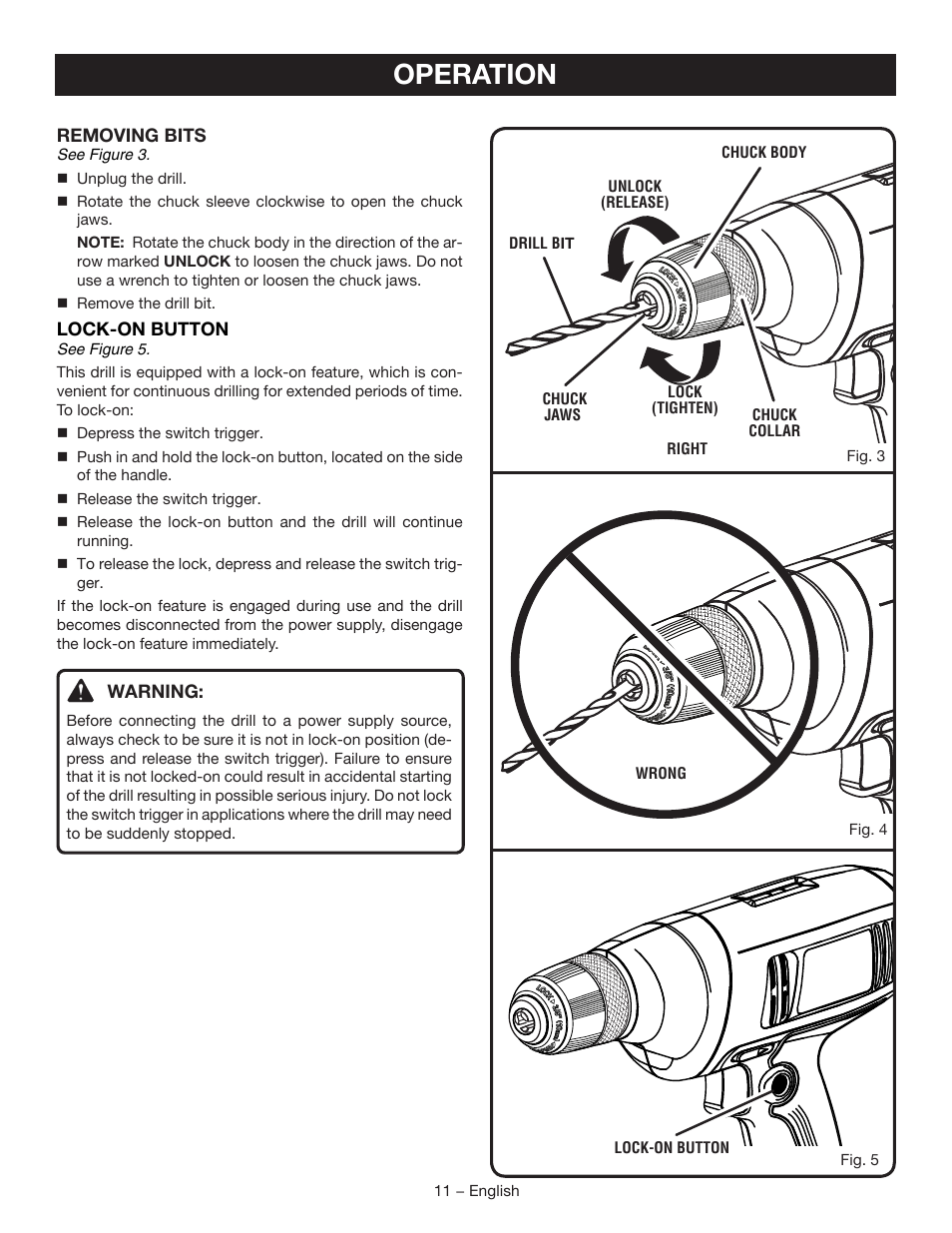 Operation | Ryobi D41K User Manual | Page 11 / 16