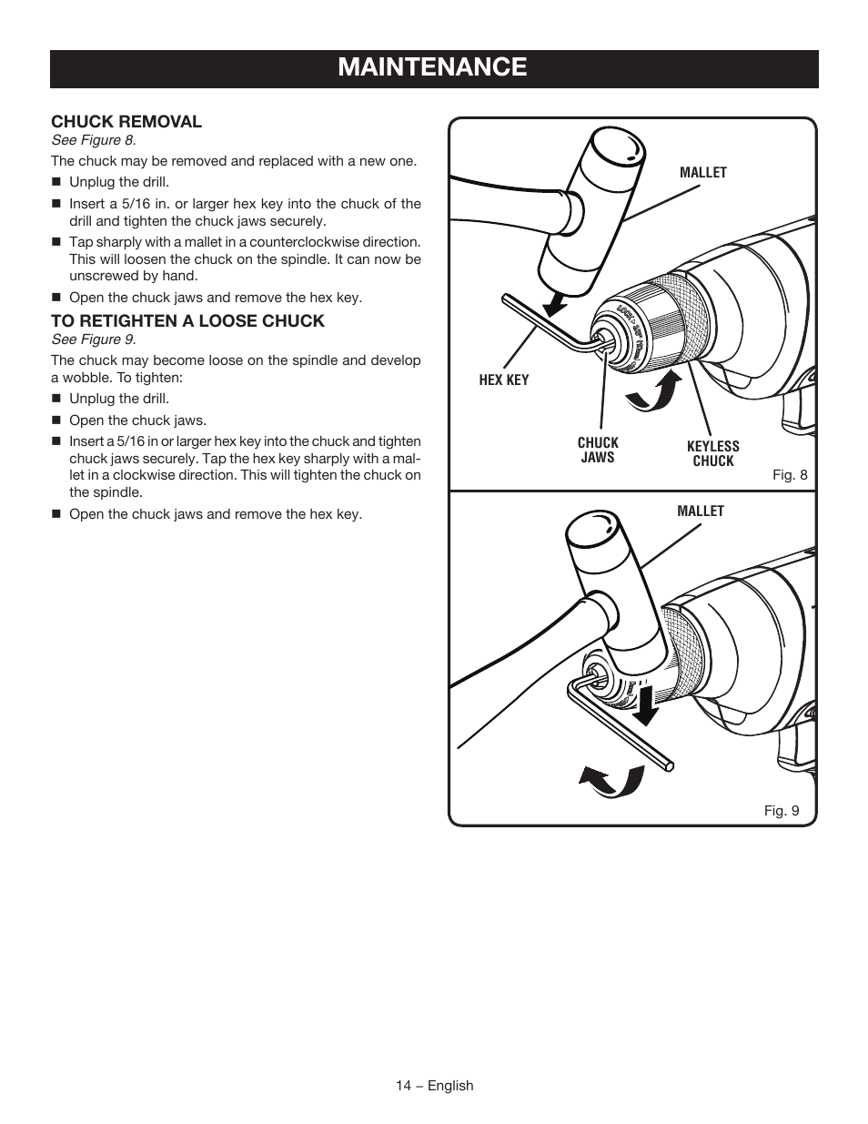 Maintenance | Ryobi D41K User Manual | Page 14 / 16