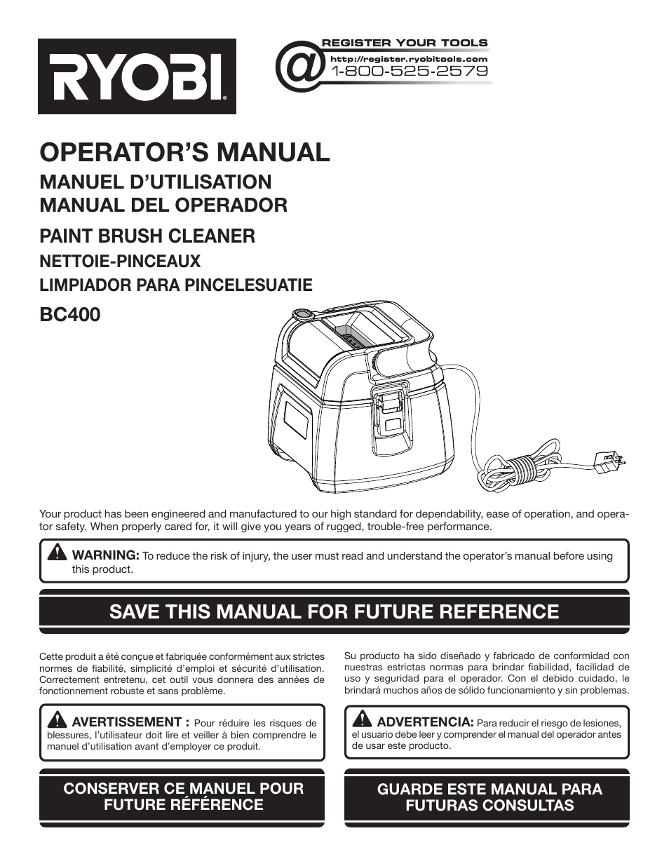 Ryobi BC400 User Manual | 24 pages