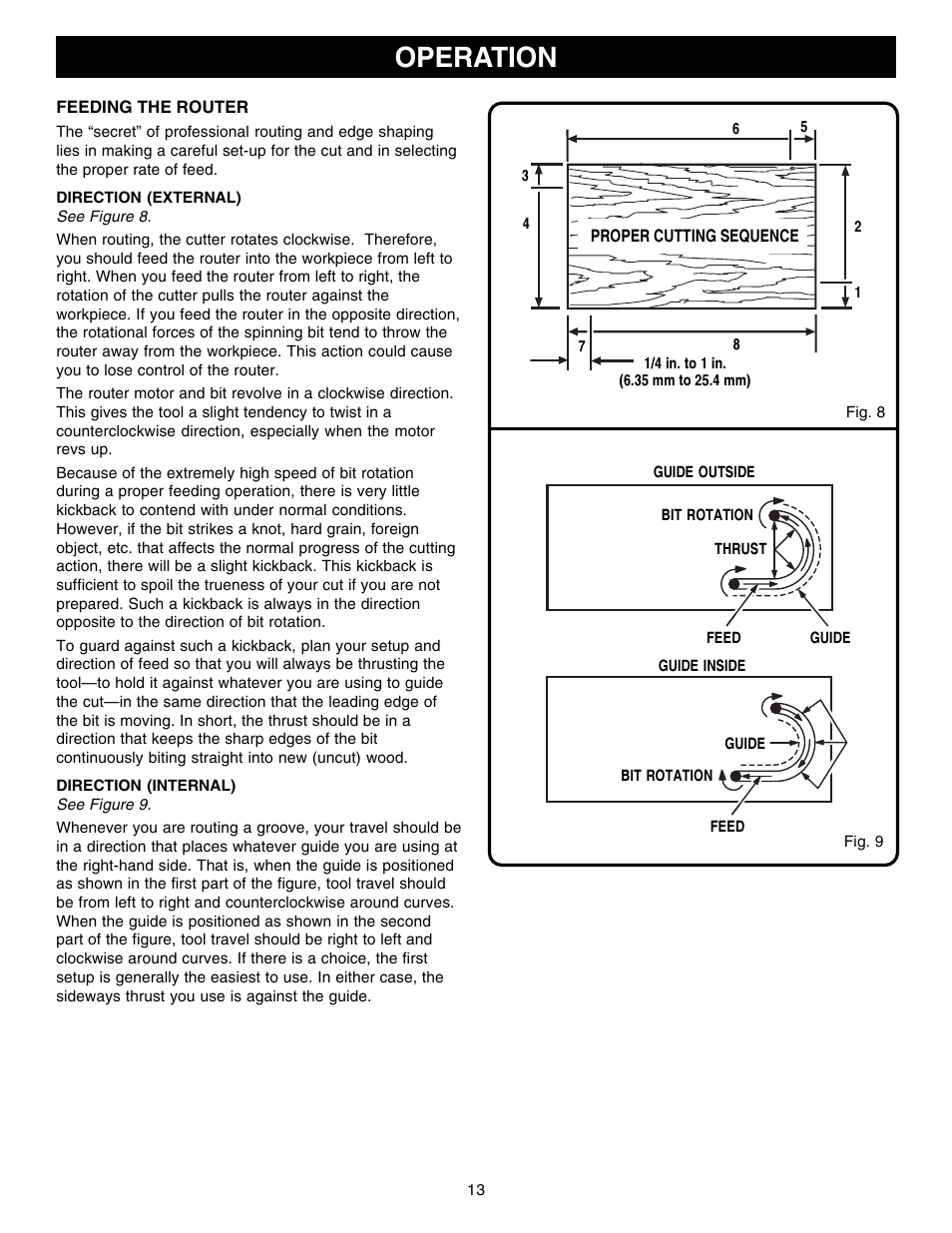 Operation | Ryobi R1801M User Manual | Page 13 / 20