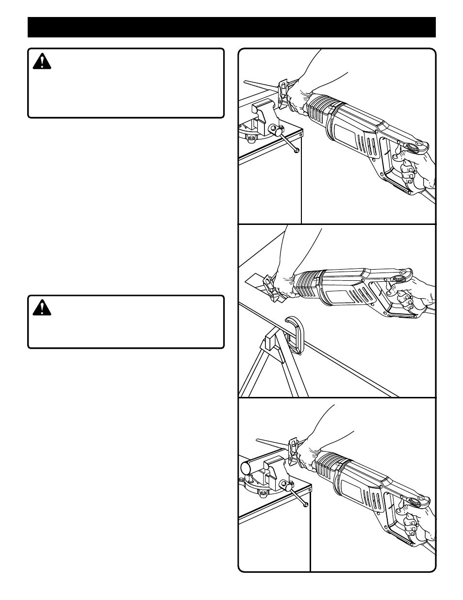 Operation, Warning | Ryobi RJ160V User Manual | Page 10 / 12
