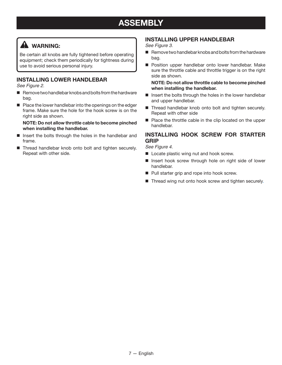 Assembly | Ryobi RY13050 User Manual | Page 11 / 52