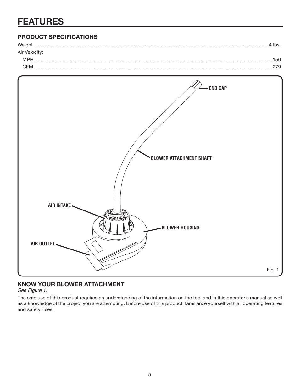 Features | Ryobi Expand-it UT15519E User Manual | Page 5 / 12