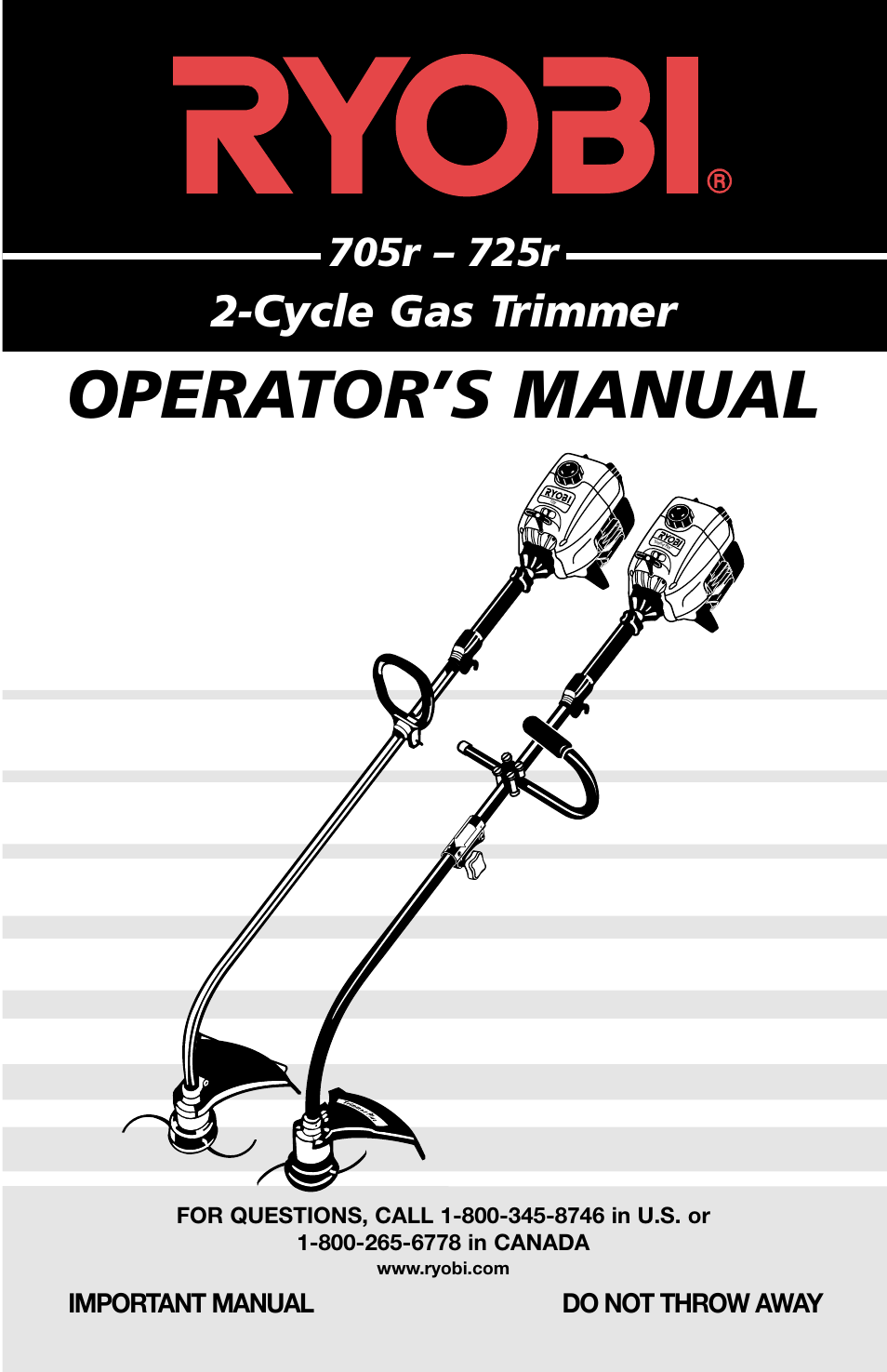 Ryobi 725r User Manual | 26 pages