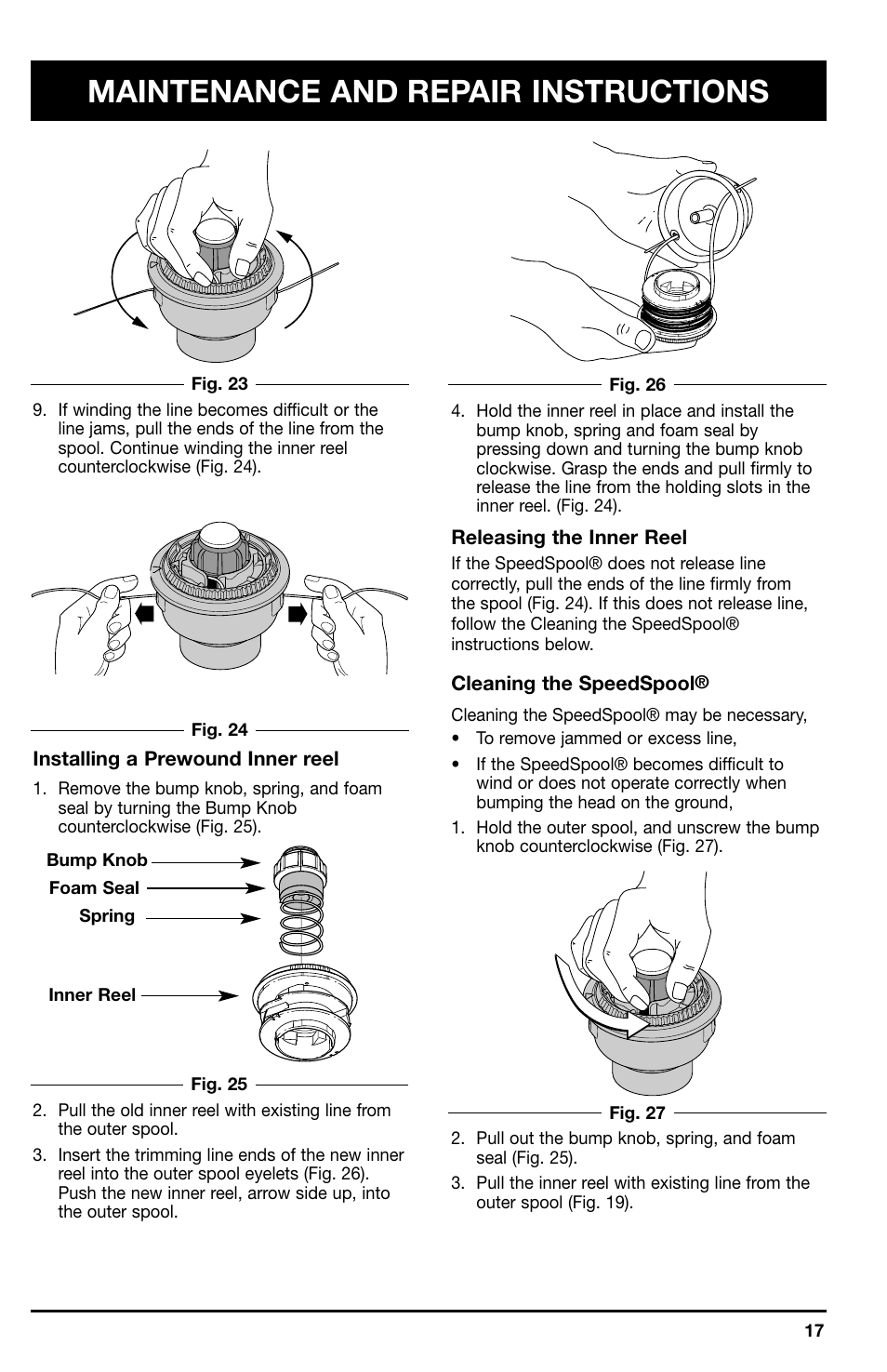 Maintenance and repair instructions | Ryobi 725r User Manual | Page 17 / 26