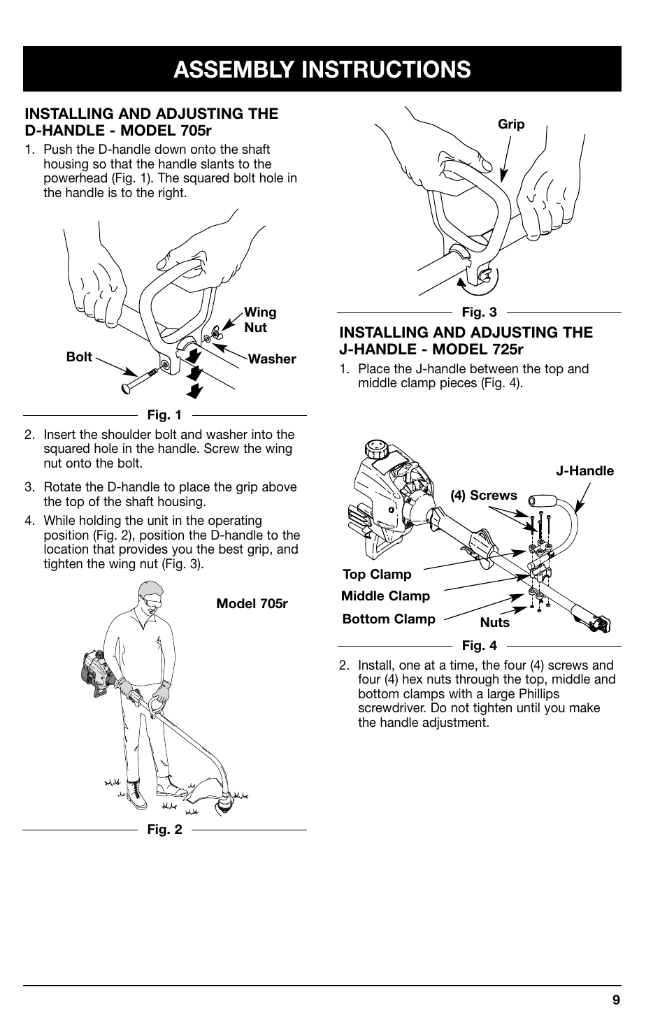 Assembly instructions | Ryobi 725r User Manual | Page 9 / 26