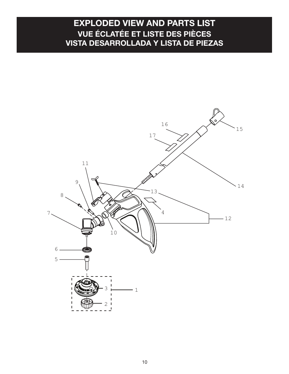 Exploded view and parts list | Ryobi RY15522 User Manual | Page 26 / 30