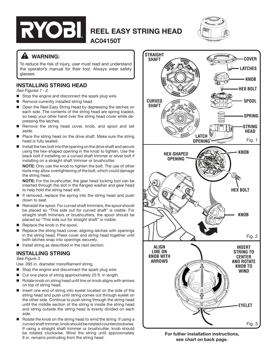 Ryobi AC04150T User Manual | 4 pages