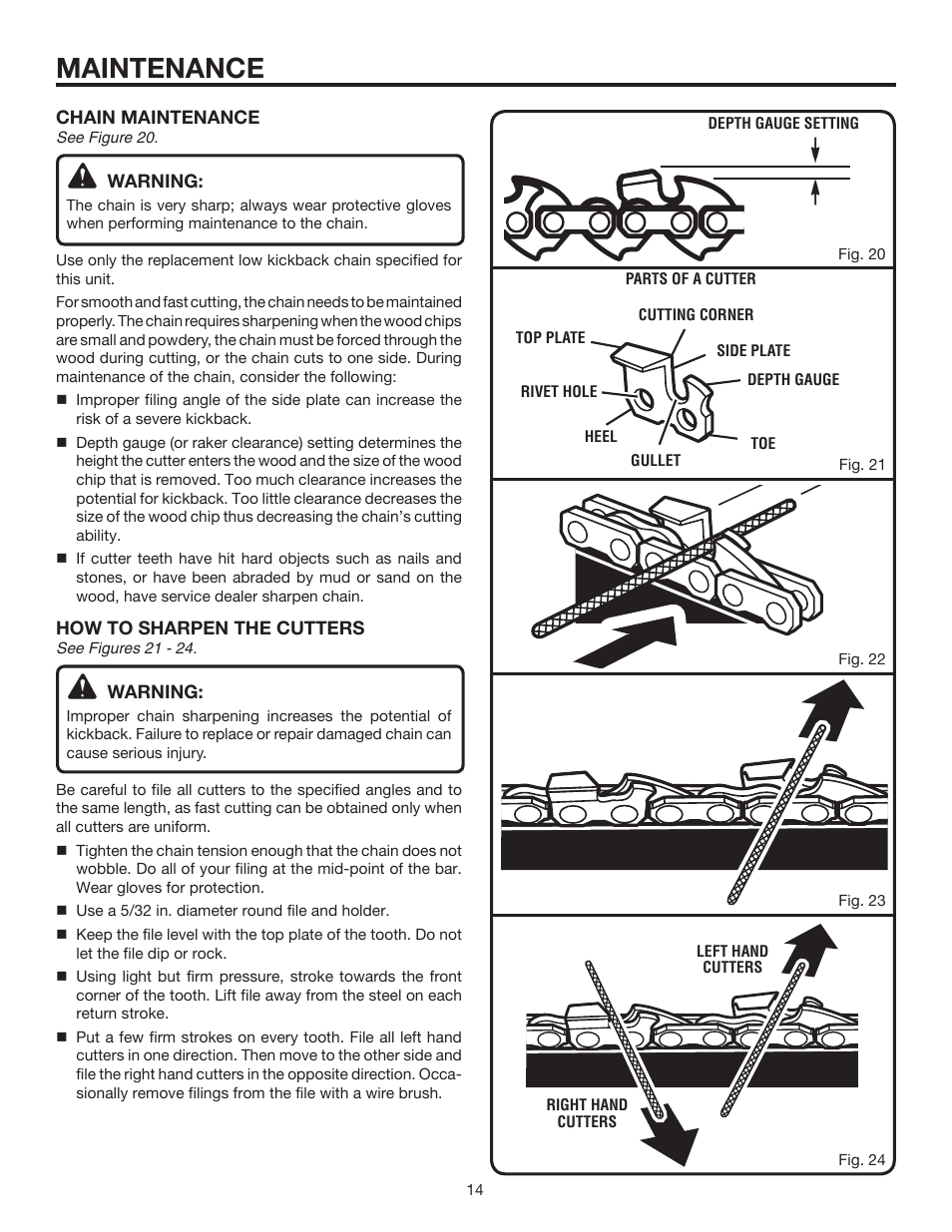 Maintenance | Ryobi Expand-it UT15520C User Manual | Page 14 / 20