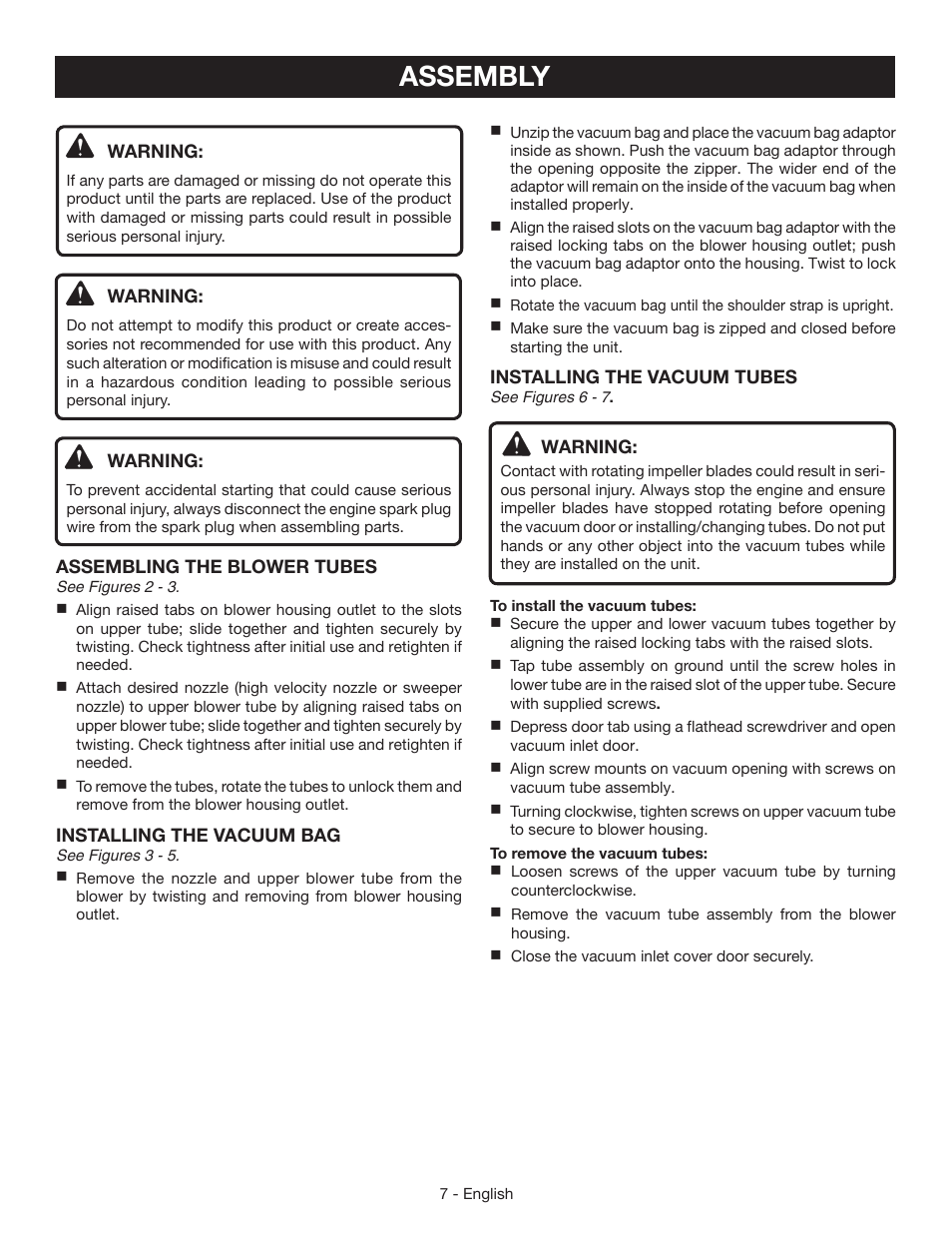 Assembly | Ryobi RY09051 User Manual | Page 9 / 42