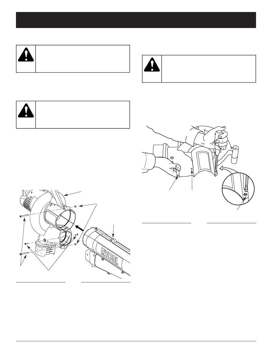 Advertencia, Instrucciones de ensamble | Ryobi RESV1300 User Manual | Page 44 / 56