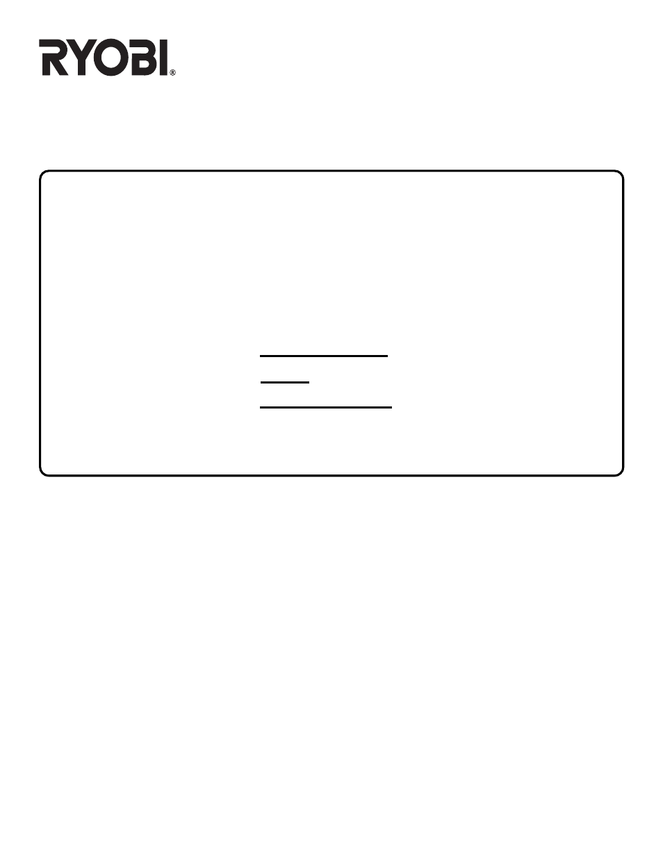 Service, Part no | Ryobi 1400677 User Manual | Page 6 / 6