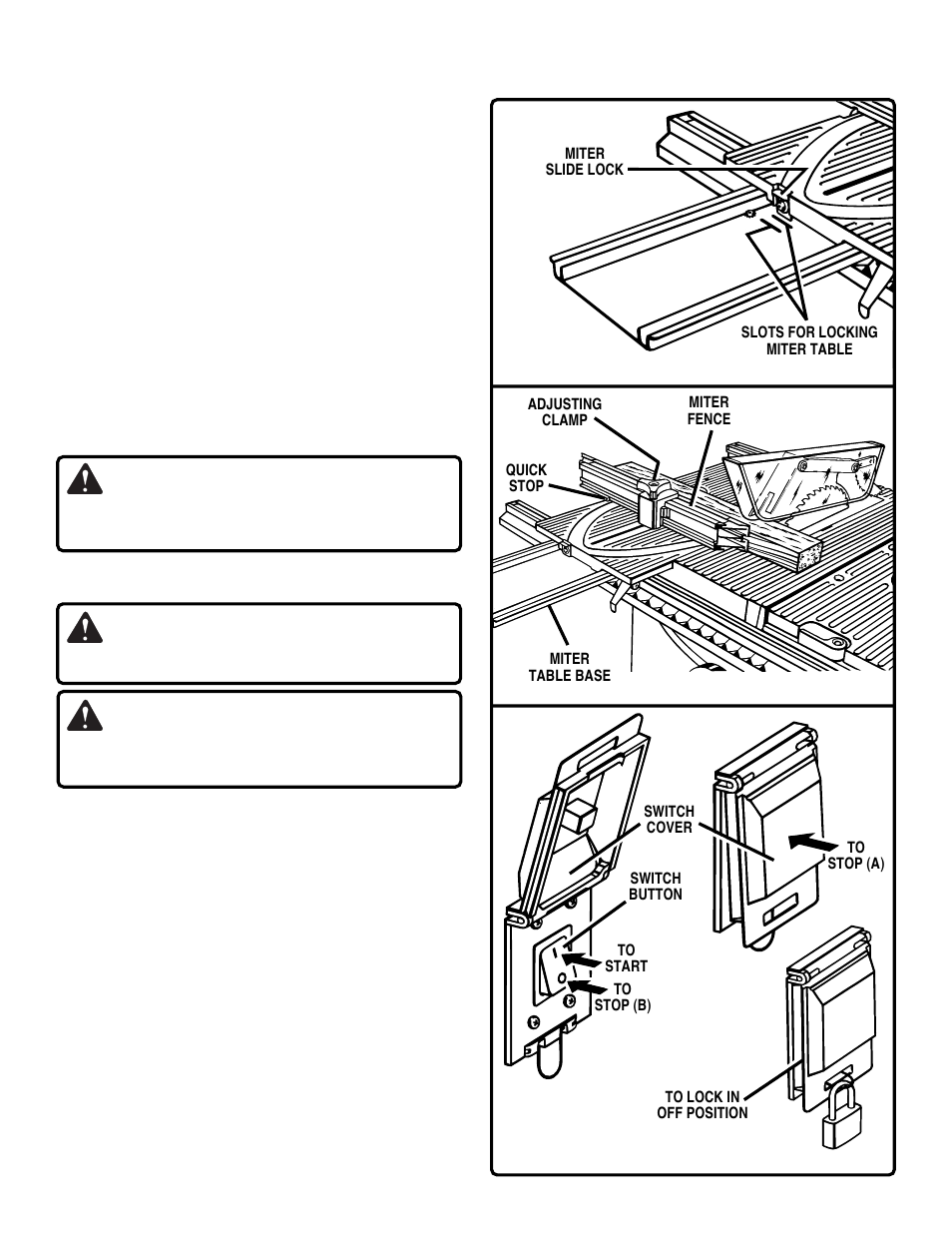 Operation, Warning, C. making cuts | Ryobi BT3000 User Manual | Page 23 / 48