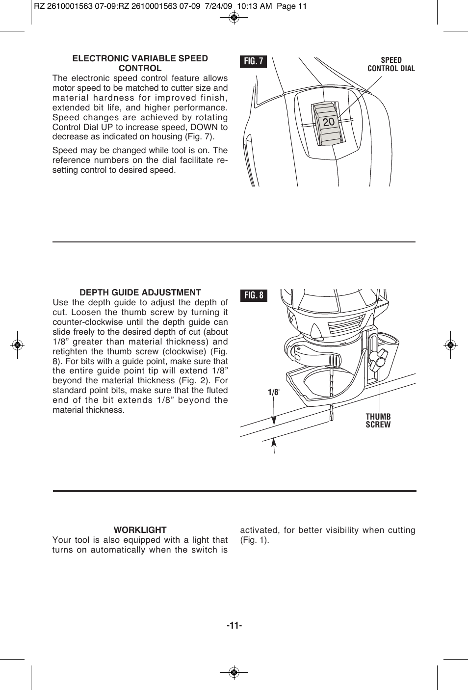 RotoZip ROTO ZIP RZ2000 User Manual | Page 11 / 68