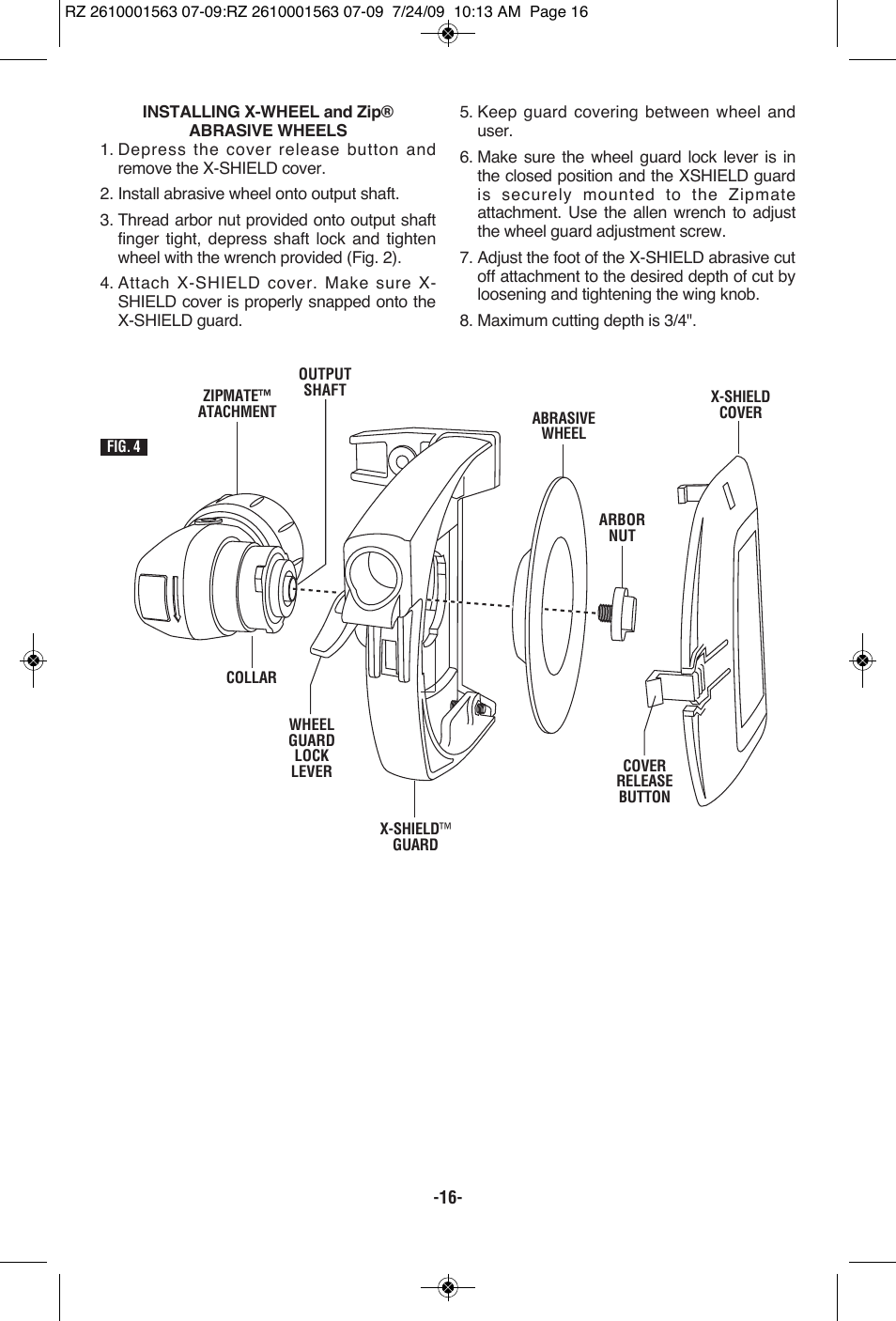 RotoZip ROTO ZIP RZ2000 User Manual | Page 16 / 68