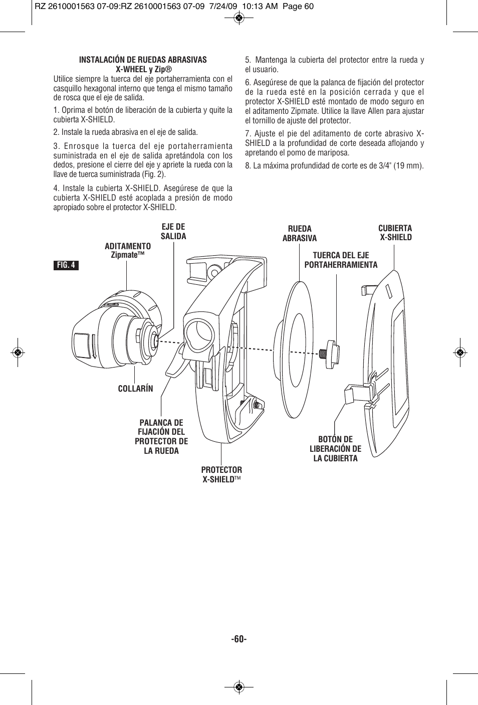 RotoZip ROTO ZIP RZ2000 User Manual | Page 60 / 68