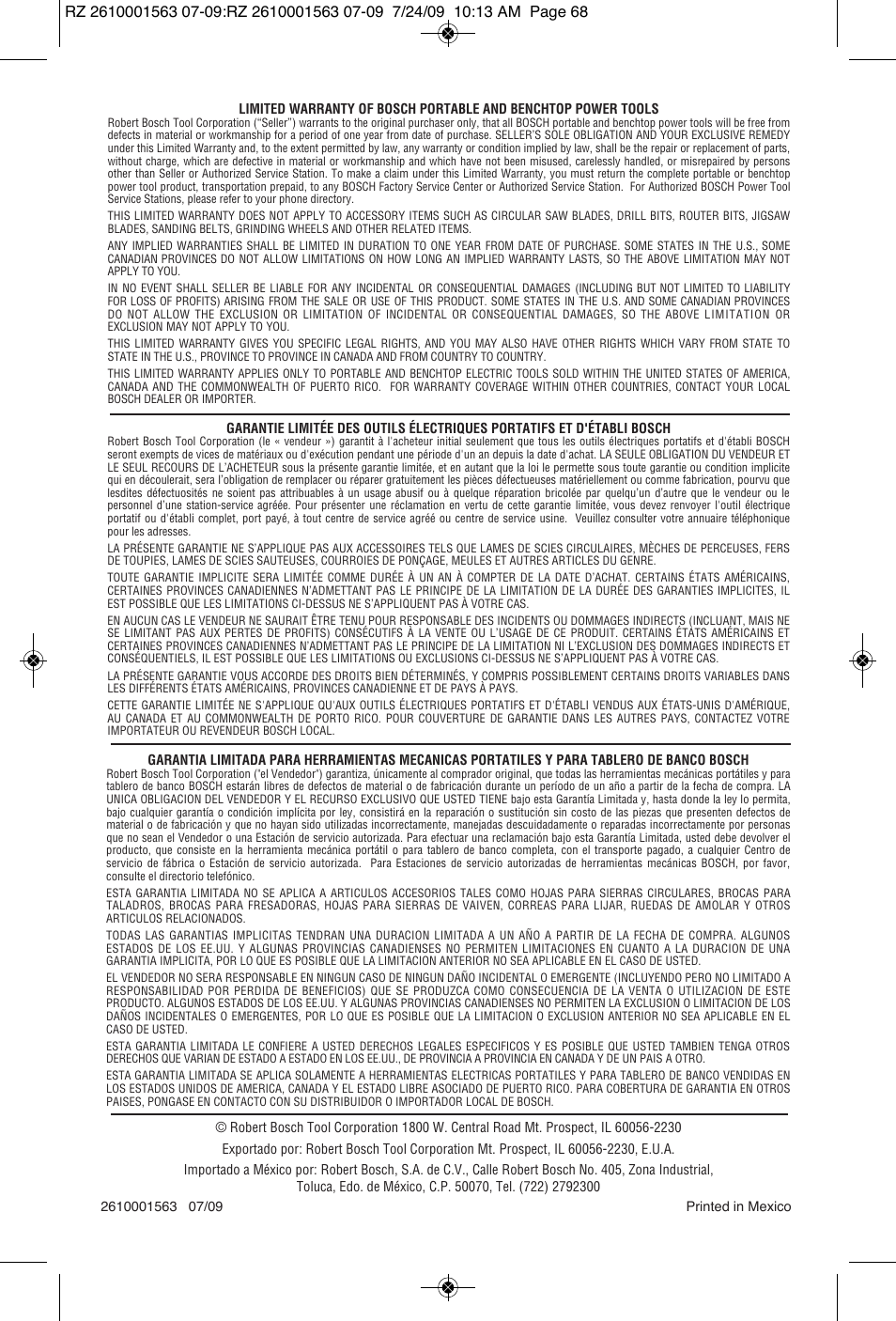 RotoZip ROTO ZIP RZ2000 User Manual | Page 68 / 68