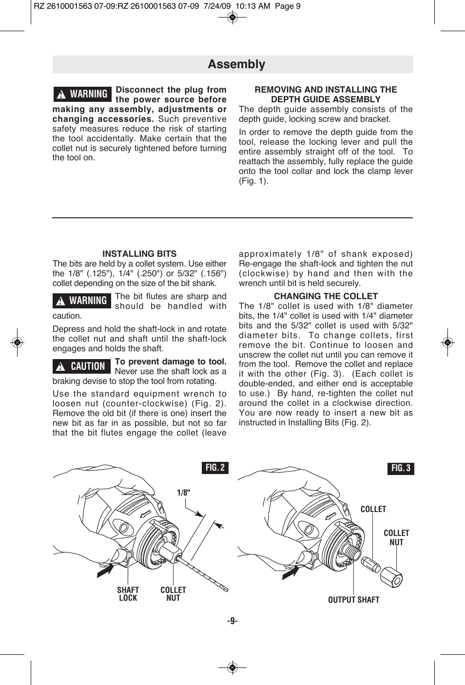 Assembly | RotoZip ROTO ZIP RZ2000 User Manual | Page 9 / 68