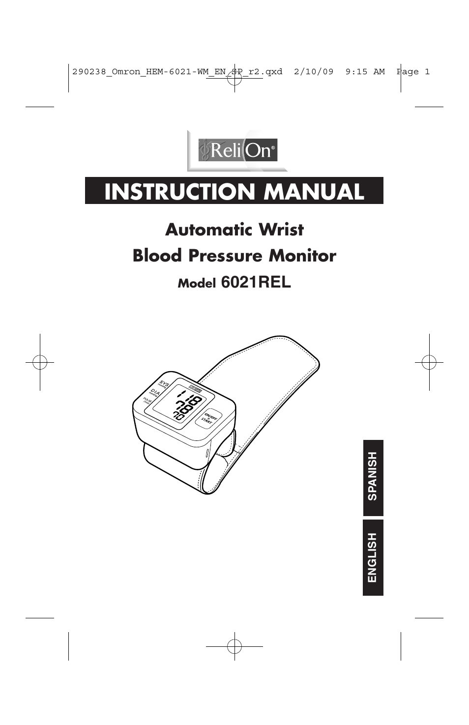 ReliOn 6021REL User Manual | 44 pages