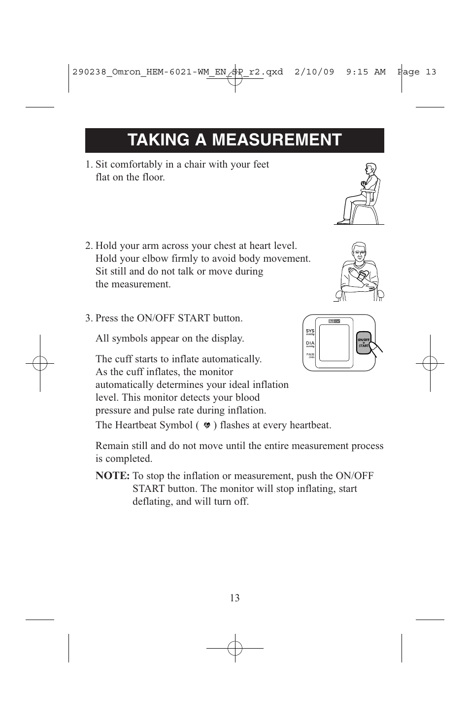 Taking a measurement | ReliOn 6021REL User Manual | Page 13 / 44