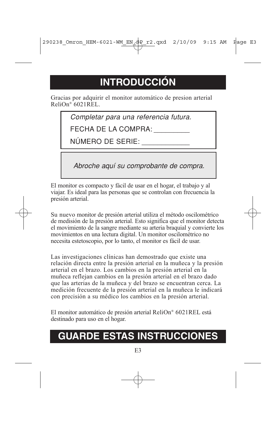 Introducción, Guarde estas instrucciones, Antes de usar el monitor | ReliOn 6021REL User Manual | Page 25 / 44