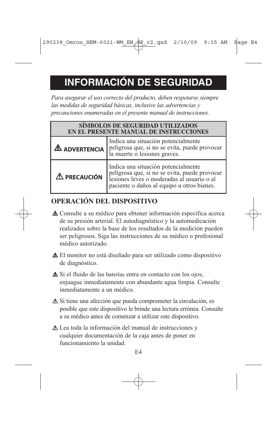 Información de seguridad | ReliOn 6021REL User Manual | Page 26 / 44