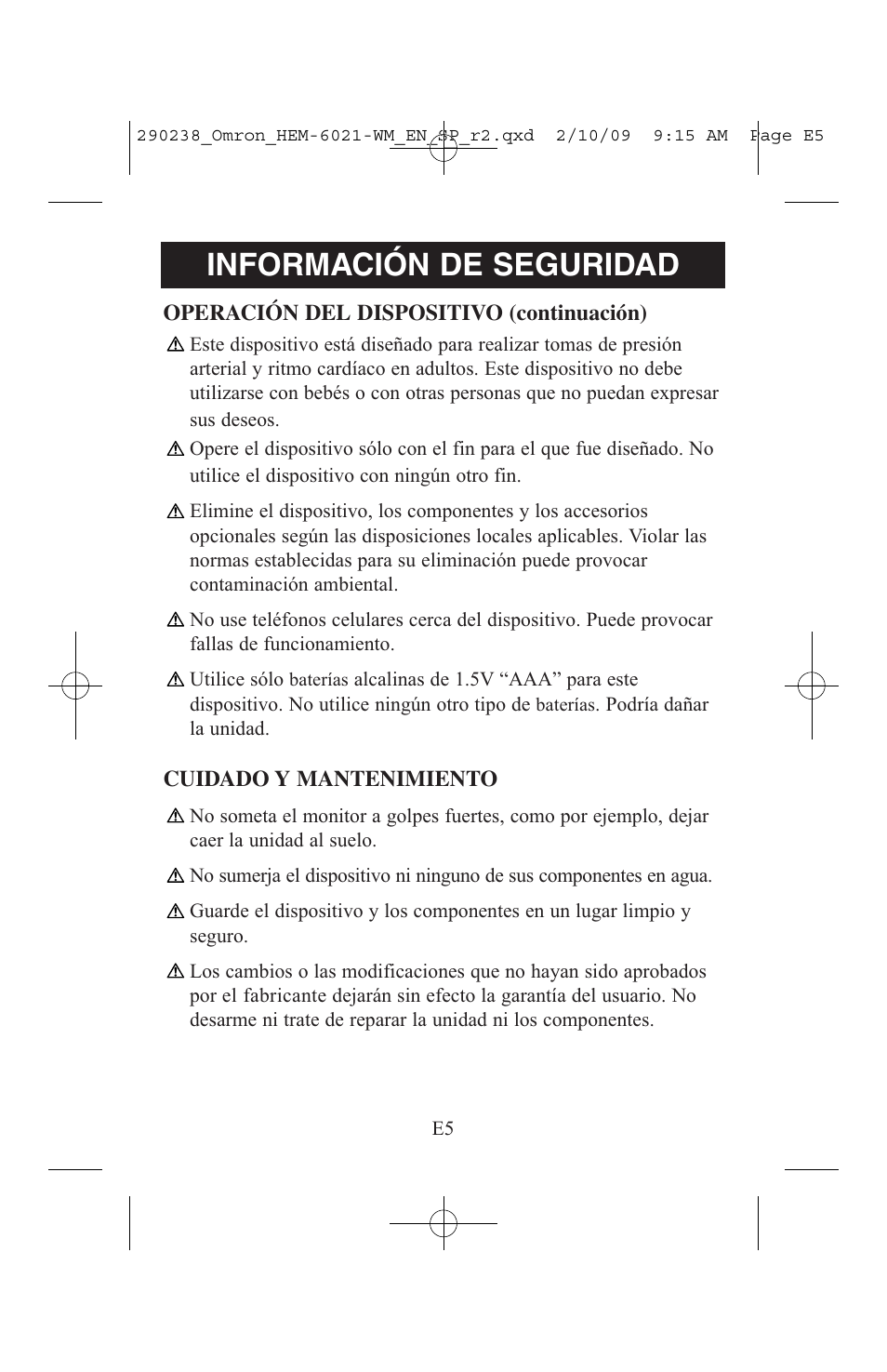 Información de seguridad | ReliOn 6021REL User Manual | Page 27 / 44