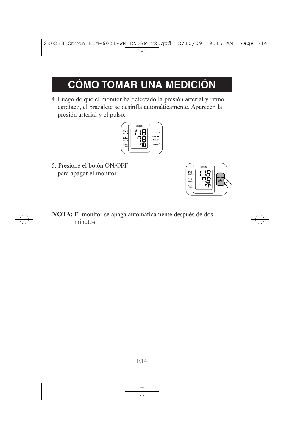 Cómo tomar una medición | ReliOn 6021REL User Manual | Page 36 / 44