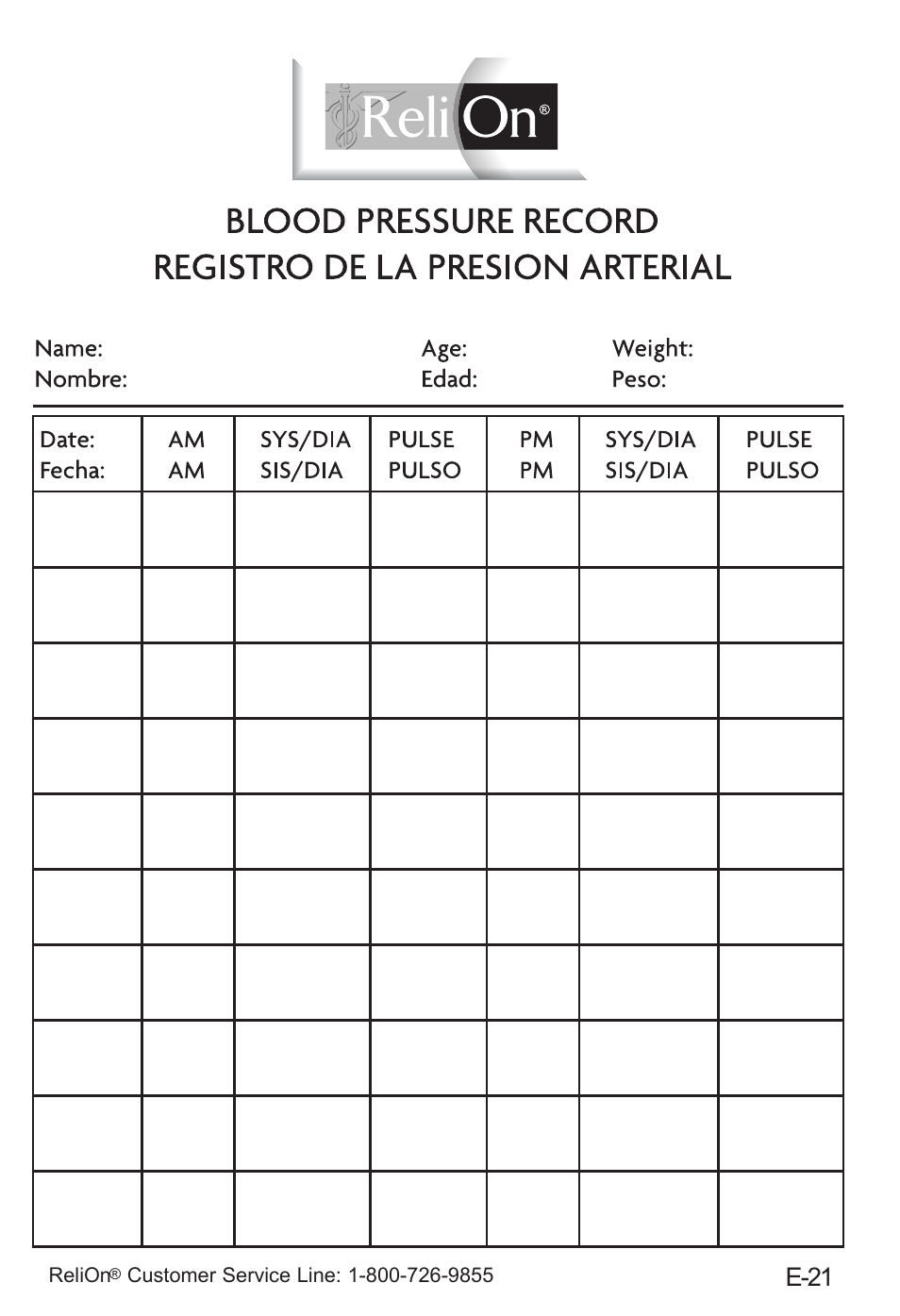 E-21 | ReliOn UA-787REL User Manual | Page 27 / 64