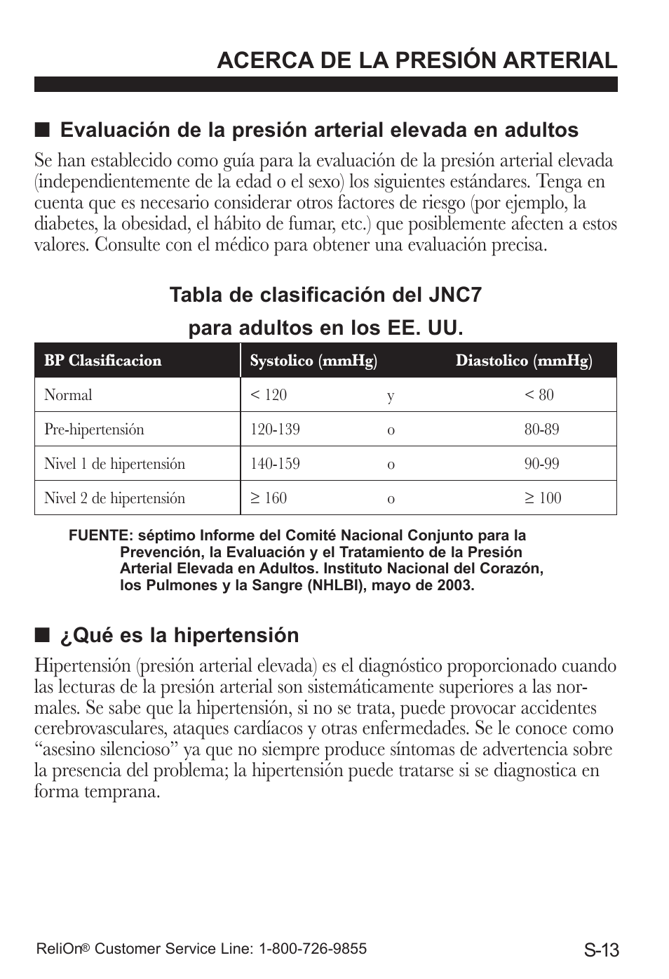 Acerca de la presión arterial | ReliOn UA-787REL User Manual | Page 51 / 64