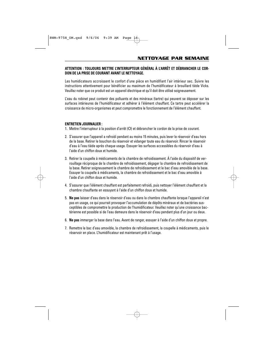 ReliOn RWM-975N User Manual | Page 16 / 30