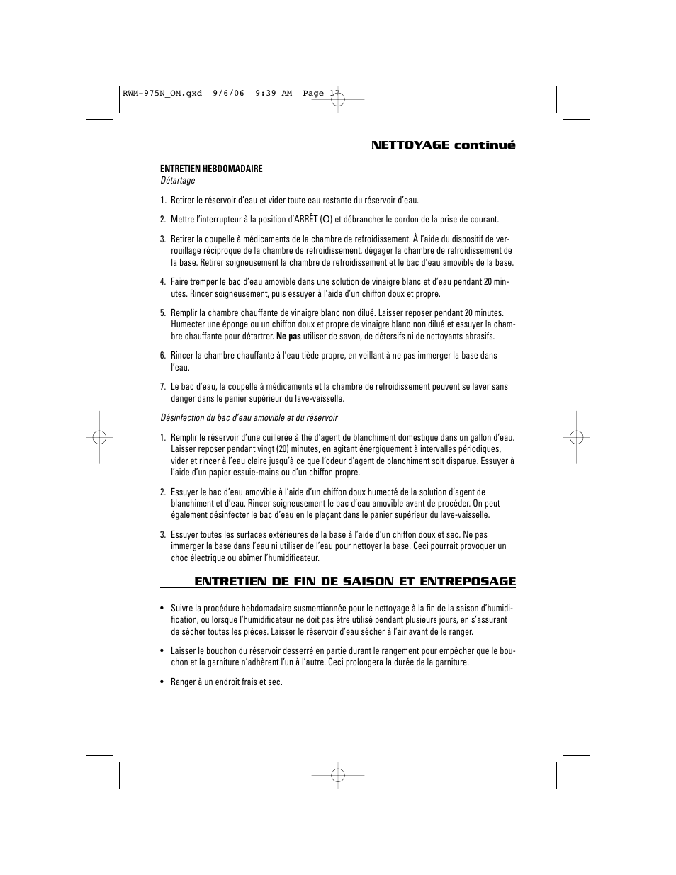 ReliOn RWM-975N User Manual | Page 17 / 30