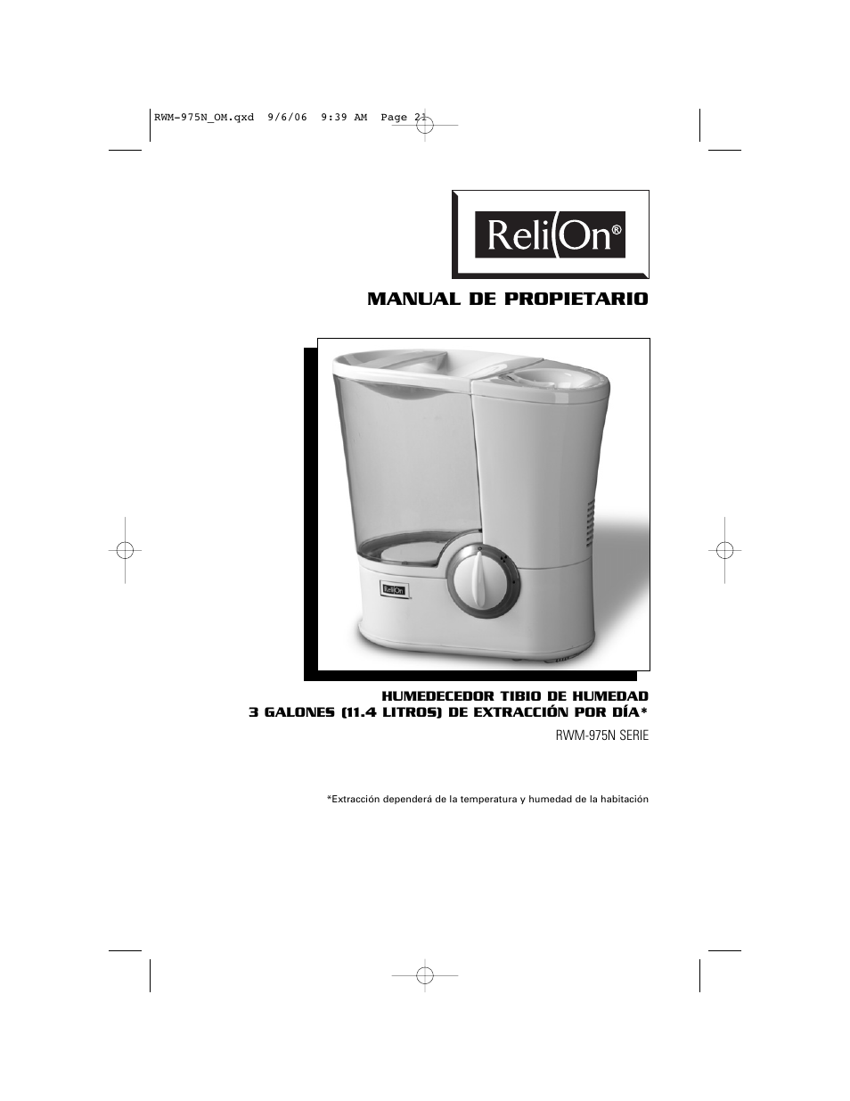 Manual de propietario | ReliOn RWM-975N User Manual | Page 21 / 30