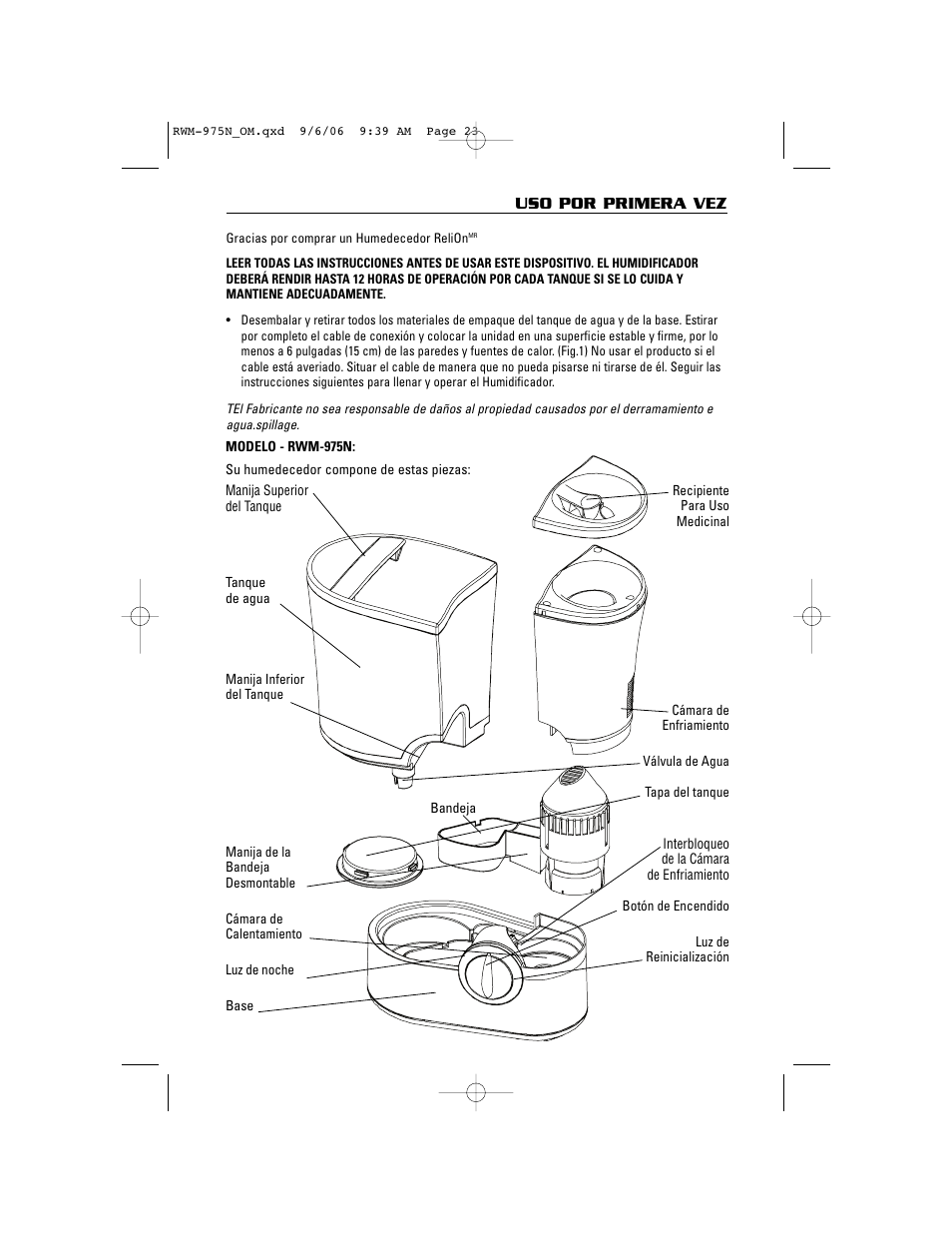 ReliOn RWM-975N User Manual | Page 23 / 30